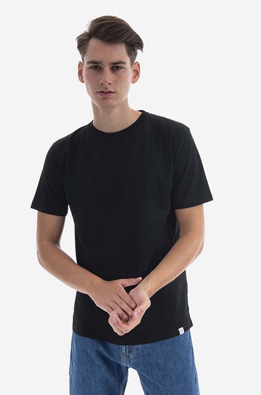 Bavlněné tričko Norse Projects černá barva