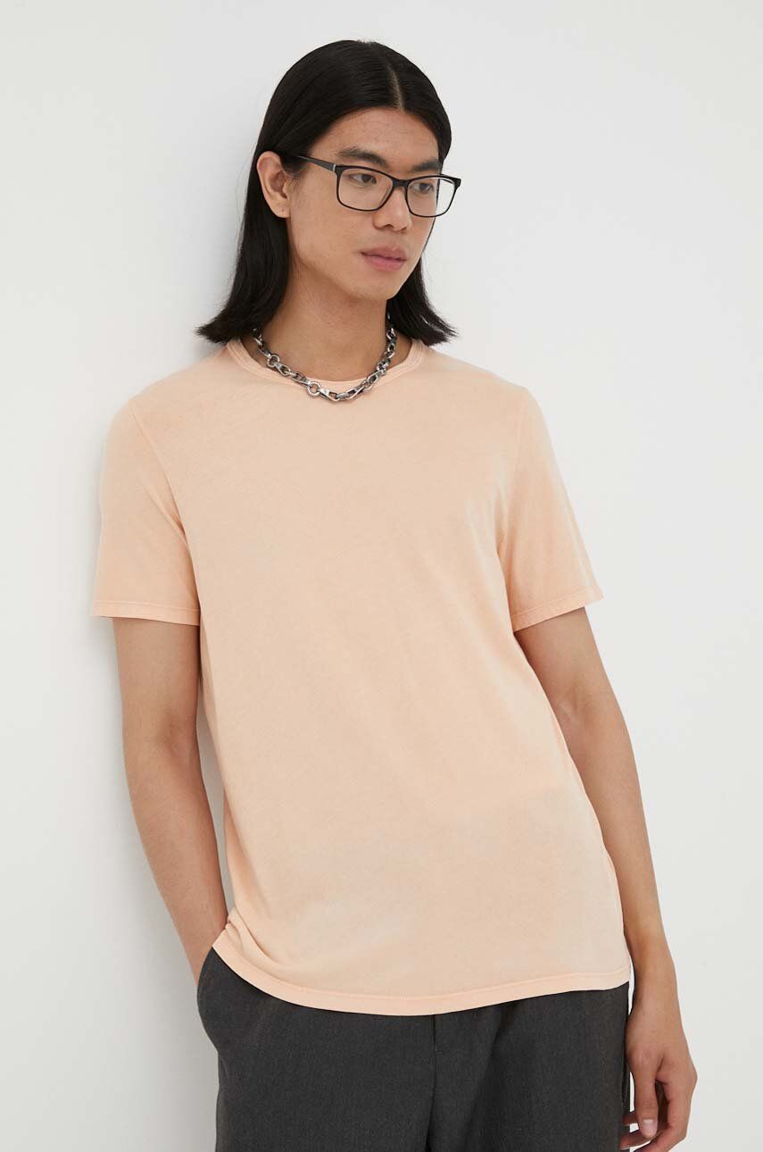 Bavlněné tričko American Vintage oranžová barva - oranžová -  100 % Bavlna