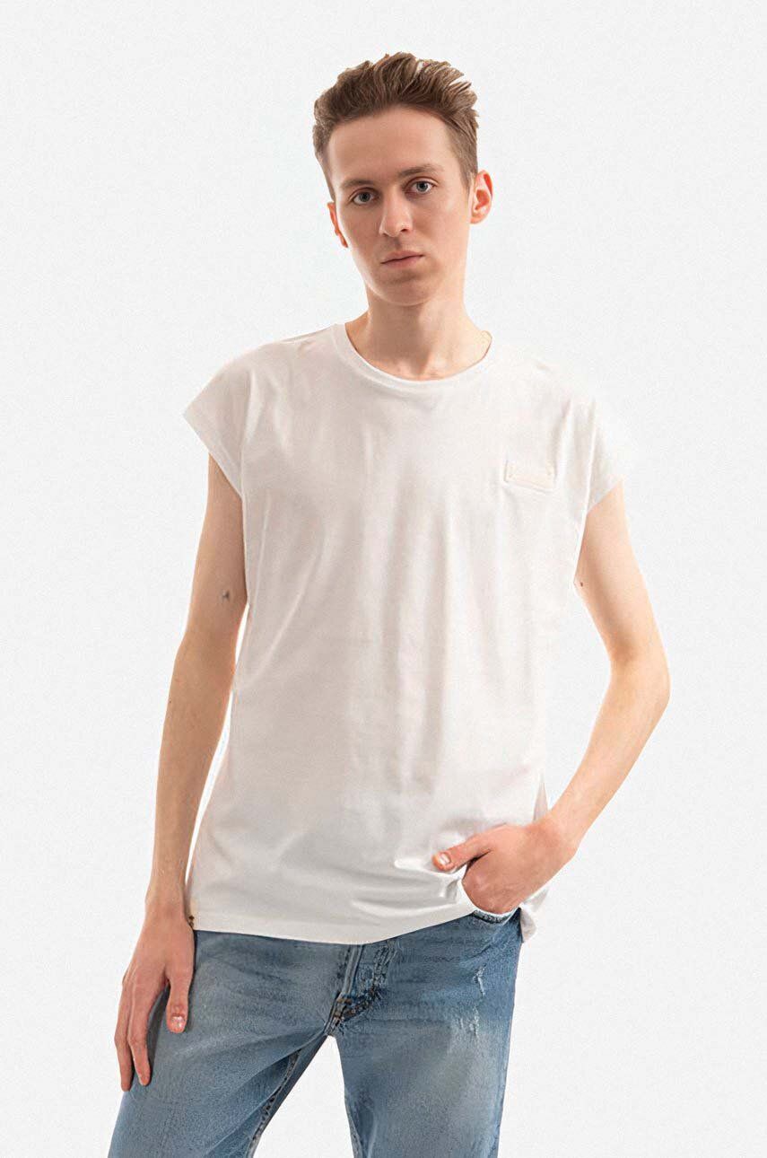 Levně Bavlněné tričko Alpha Industries bílá barva, 118530.626-white