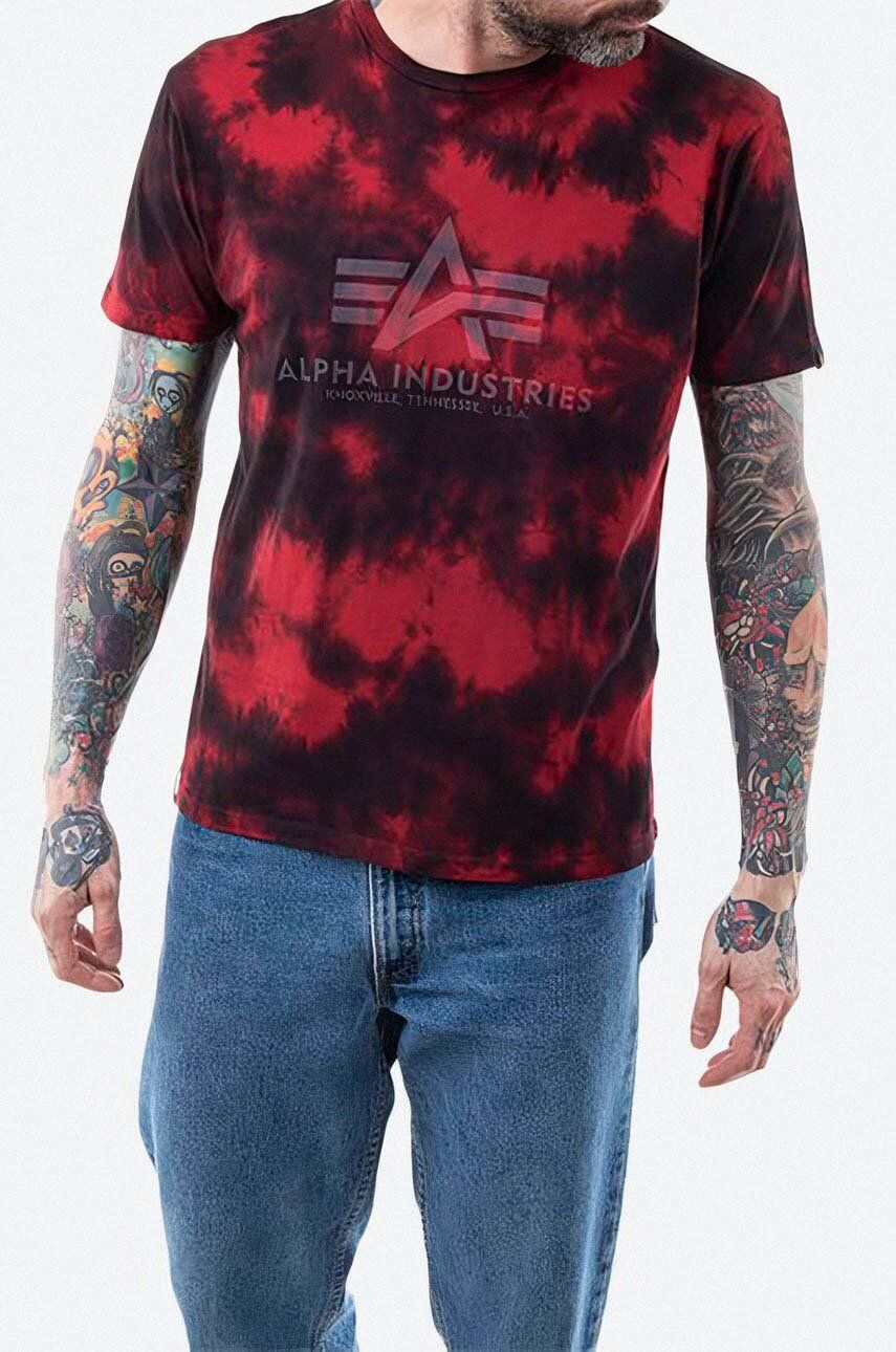 Alpha Industries tricou din bumbac culoarea rosu, modelator 116517.328-red