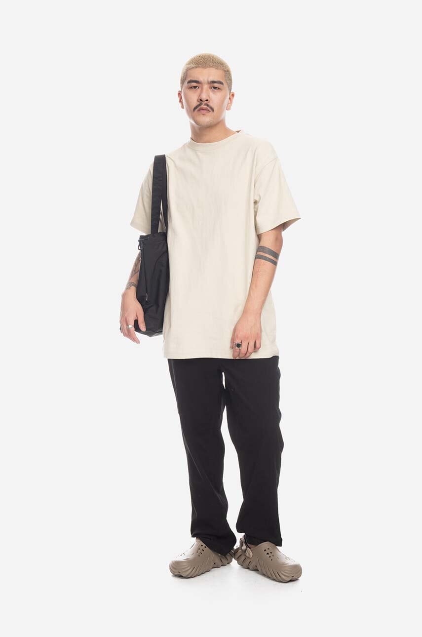 Taikan tricou din bumbac culoarea bej, uni TT0001.CRM-CRM Taikan tricou din bumbac culoarea bej, uni TT0001.CRM-CRM