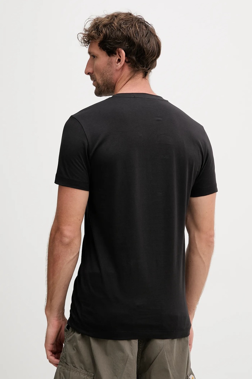 Хлопковая футболка Calvin Klein Jeans цвет чёрный с принтом J30J320935