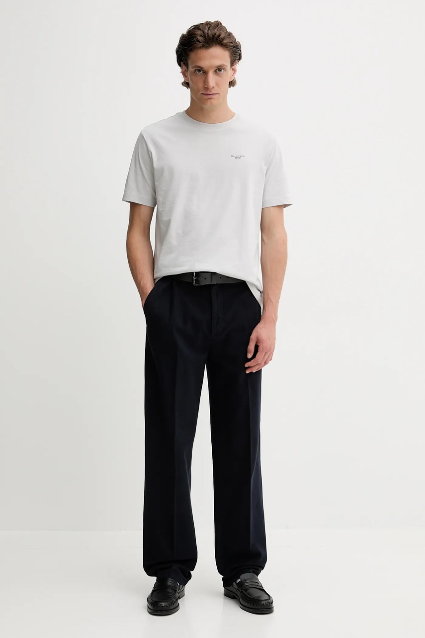 Хлопковая футболка Marc OPolo DENIM цвет чёрный однотонная B61202151060