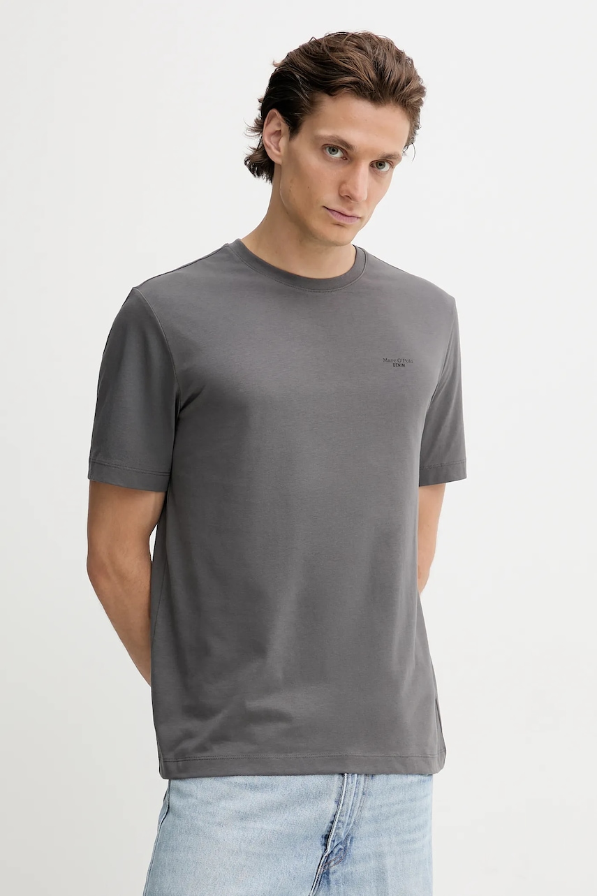 Marc O'Polo tricou din bumbac DENIM culoarea negru, uni, B61202151060