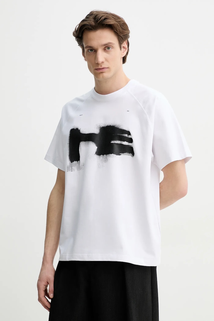Heliot Emil tricou barbati, culoarea alb, cu imprimeu, SS25_M_09_083_WHT02_CO Heliot Emil tricou barbati, culoarea alb, cu imprimeu, SS25_M_09_083_WHT02_CO