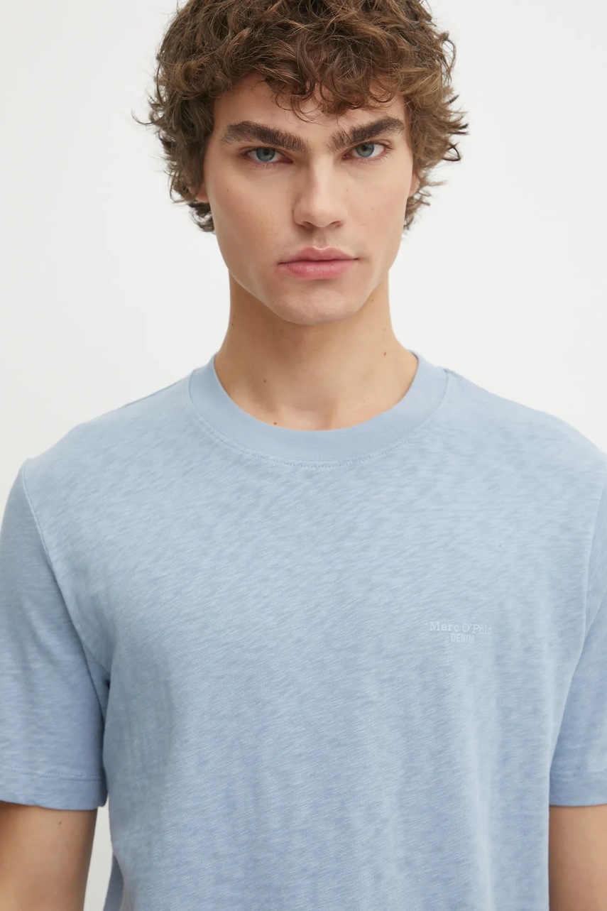Βαμβακερό μπλουζάκι Marc O'Polo ανδρικό, χρώμα: μπλε, B61223251098 φωτογραφία