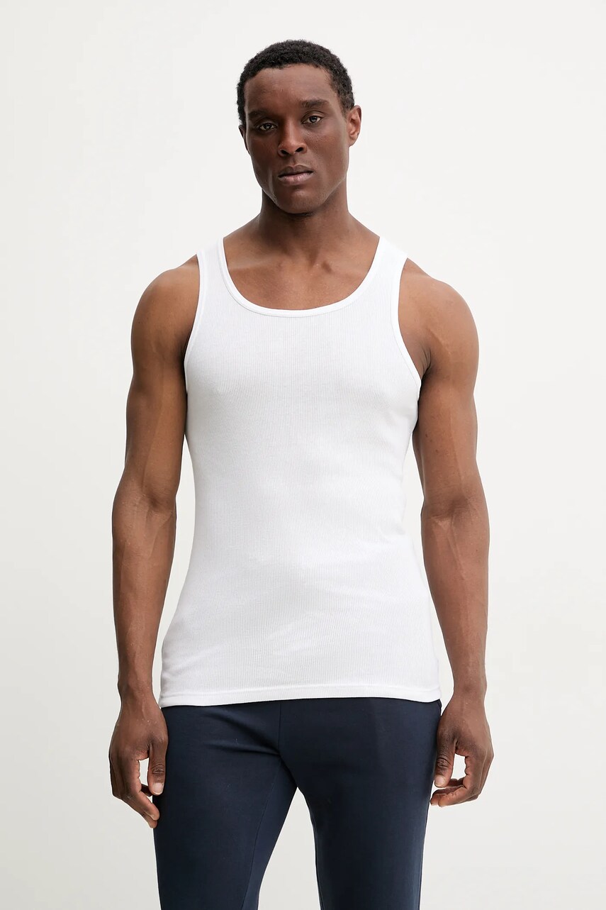 Resteröds tricou din bumbac ORIGINAL ribtank GOTS 2-pack culoarea alb, 7027.1 Resteröds tricou din bumbac ORIGINAL ribtank GOTS 2-pack culoarea alb, 7027.1