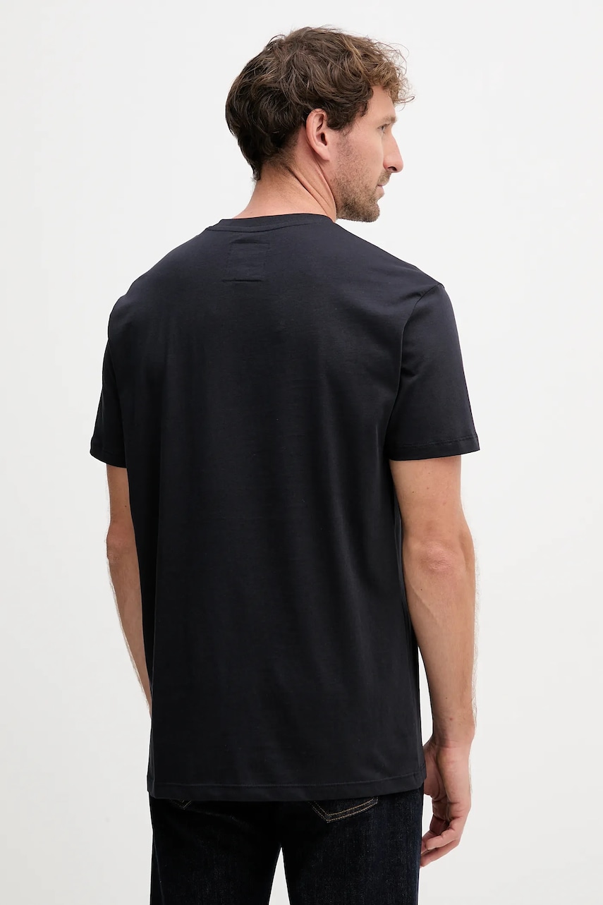 Хлопковая футболка Armani Exchange цвет синий с аппликацией XM000365 AF12308 Хлопковая футболка Armani Exchange цвет синий с аппликацией XM000365 AF12308
