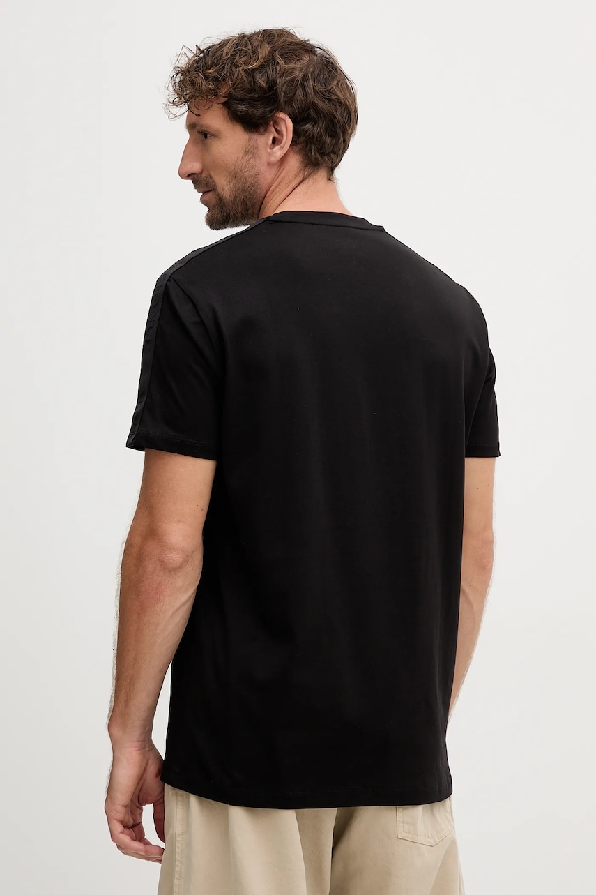 Хлопковая футболка Armani Exchange цвет чёрный однотонная XM001283 AF10361 Хлопковая футболка Armani Exchange цвет чёрный однотонная XM001283 AF10361