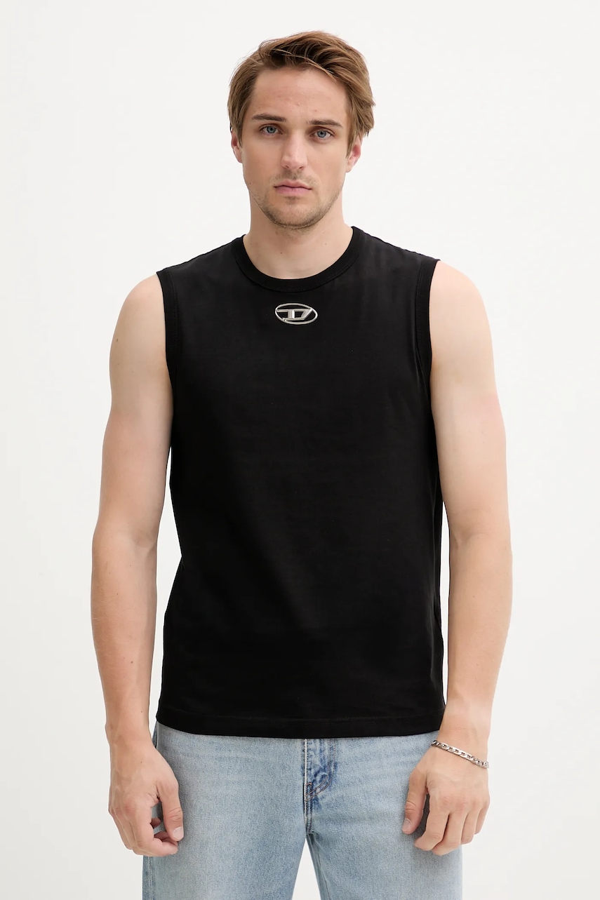 Diesel tricou din bumbac T-BISCO culoarea negru, A15372.0CLBR