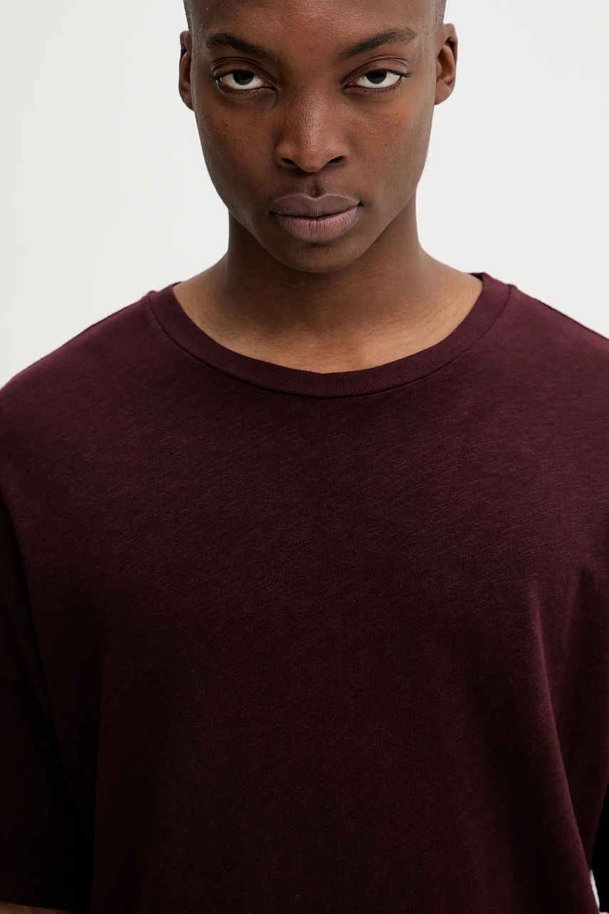 Βαμβακερό μπλουζάκι American Vintage ανδρικό, χρώμα: μπορντό, MSON02AG φωτογραφία