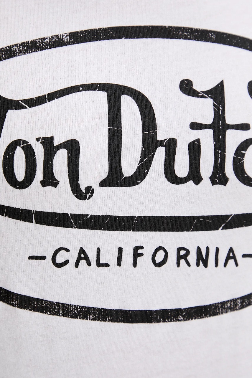 Βαμβακερό μπλουζάκι Von Dutch ανδρικό, χρώμα: άσπρο, VD.1.TRC.AARON φωτογραφία