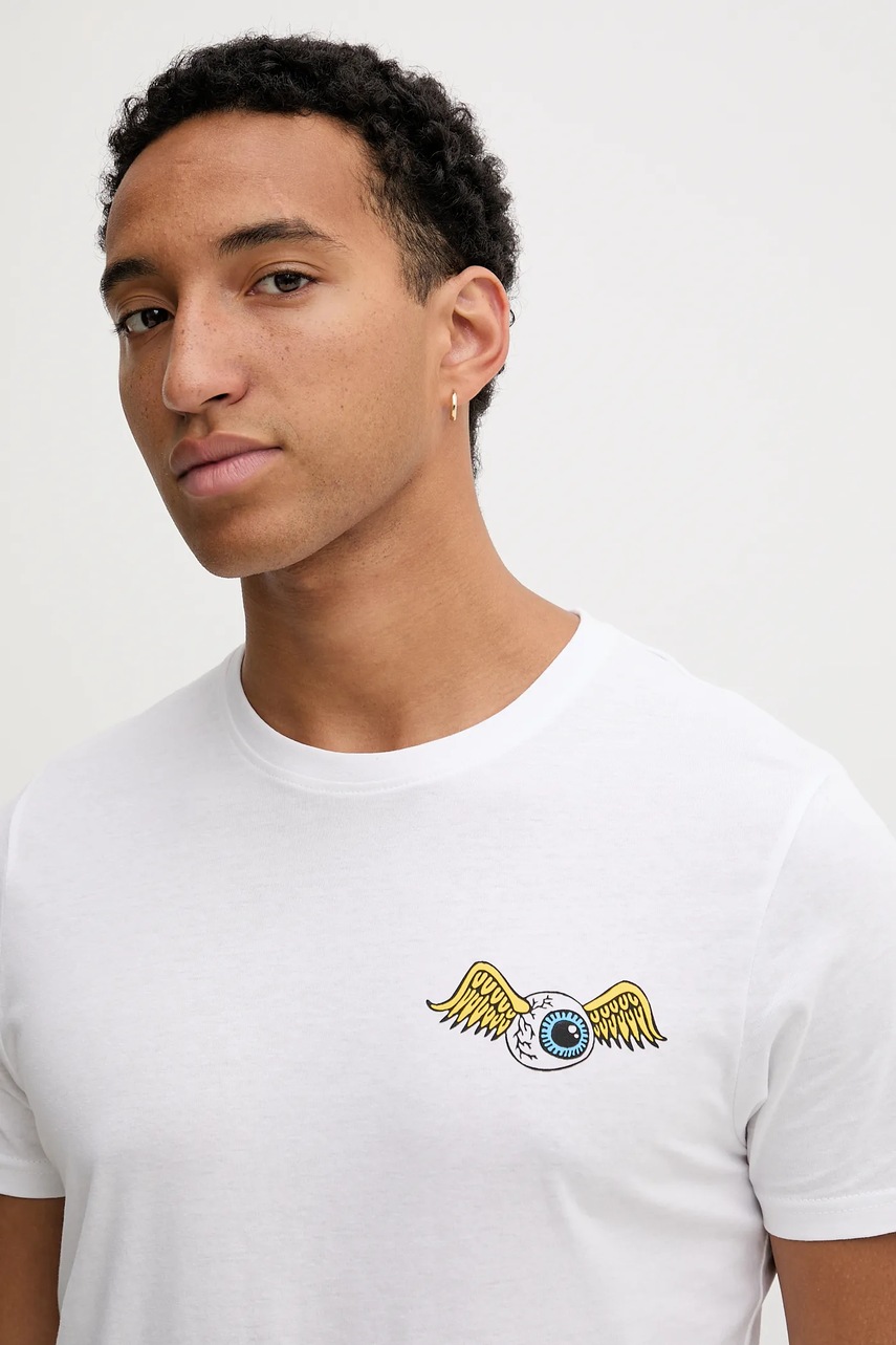 Βαμβακερό μπλουζάκι Von Dutch ανδρικό, χρώμα: άσπρο, VD.1.TSC.EYE φωτογραφία