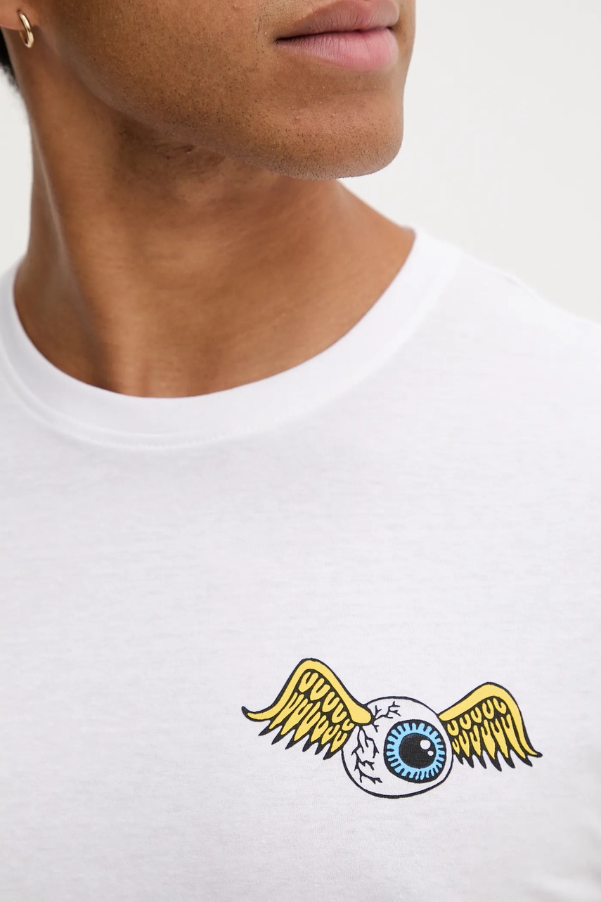 Βαμβακερό μπλουζάκι Von Dutch ανδρικό, χρώμα: άσπρο, VD.1.TSC.EYE φωτογραφία