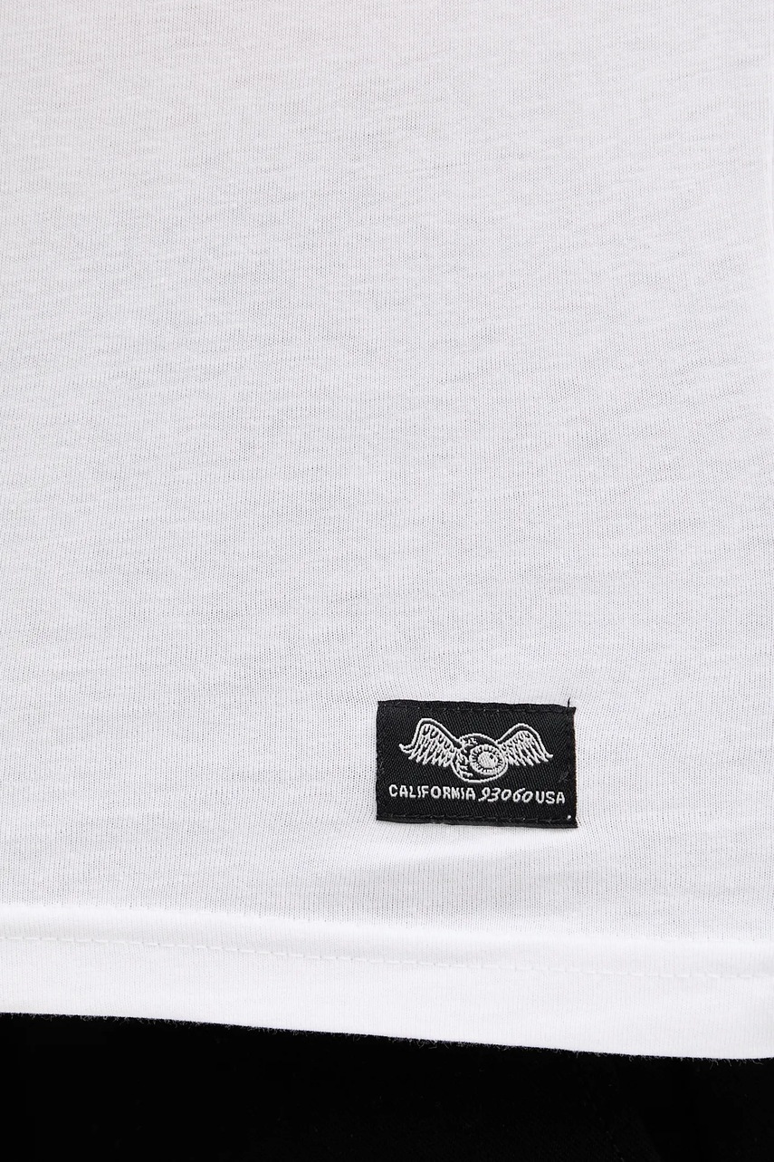 Βαμβακερό μπλουζάκι Von Dutch ανδρικό, χρώμα: άσπρο, VD.1.TSC.FIRST φωτογραφία