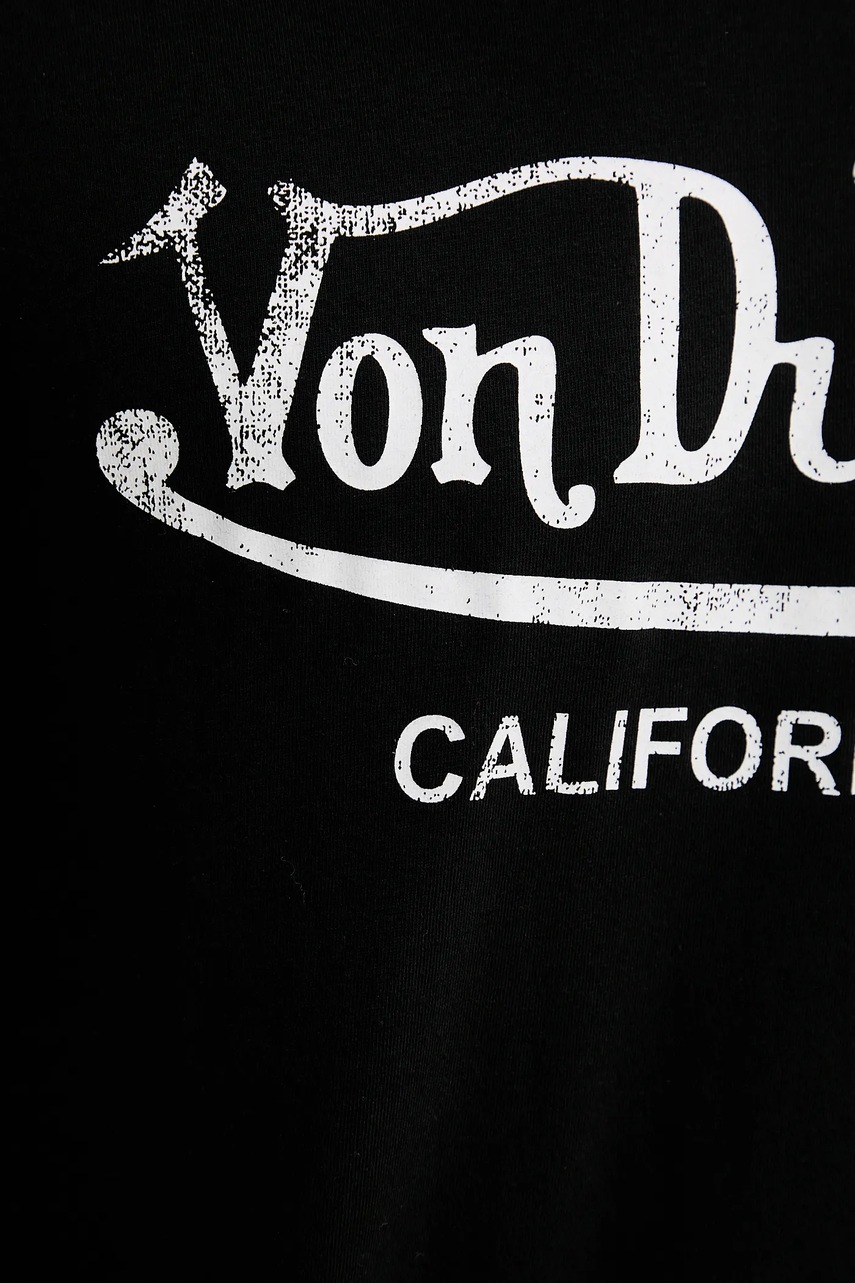 Βαμβακερό μπλουζάκι Von Dutch ανδρικό, χρώμα: μαύρο, VD.1.TSC.FIRST φωτογραφία