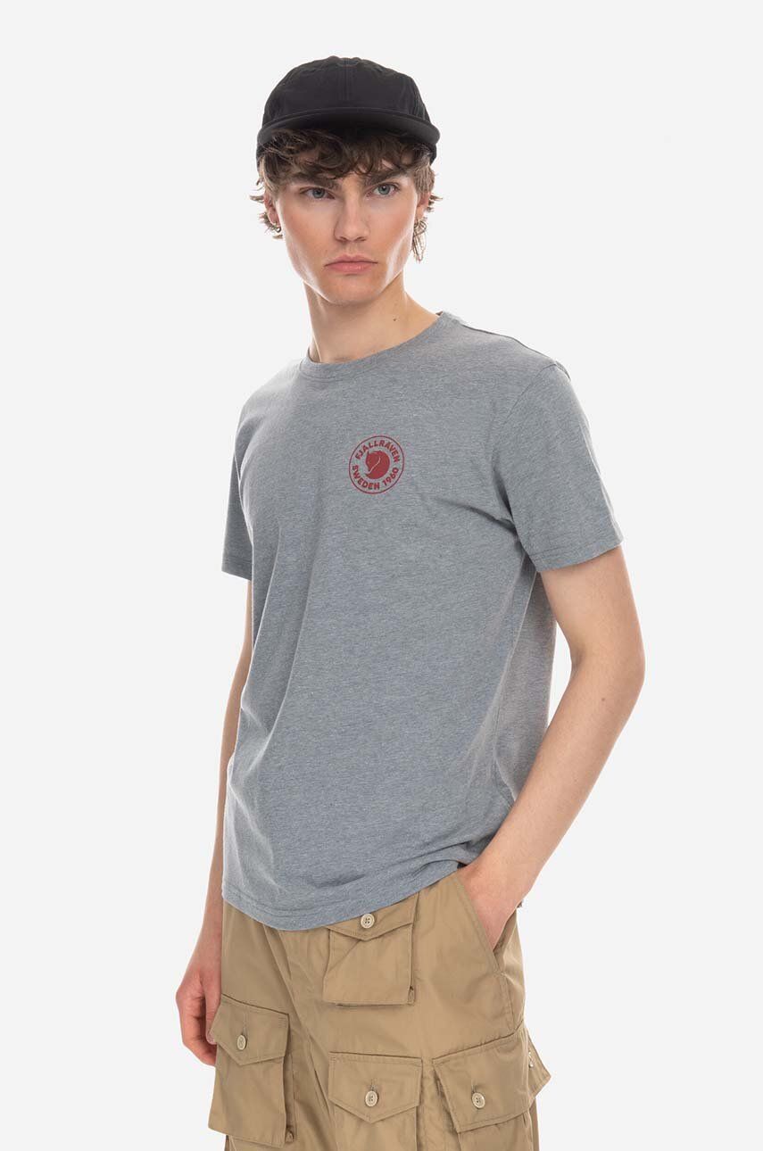 Fjallraven tricou culoarea gri, cu imprimeu F87313.051-51