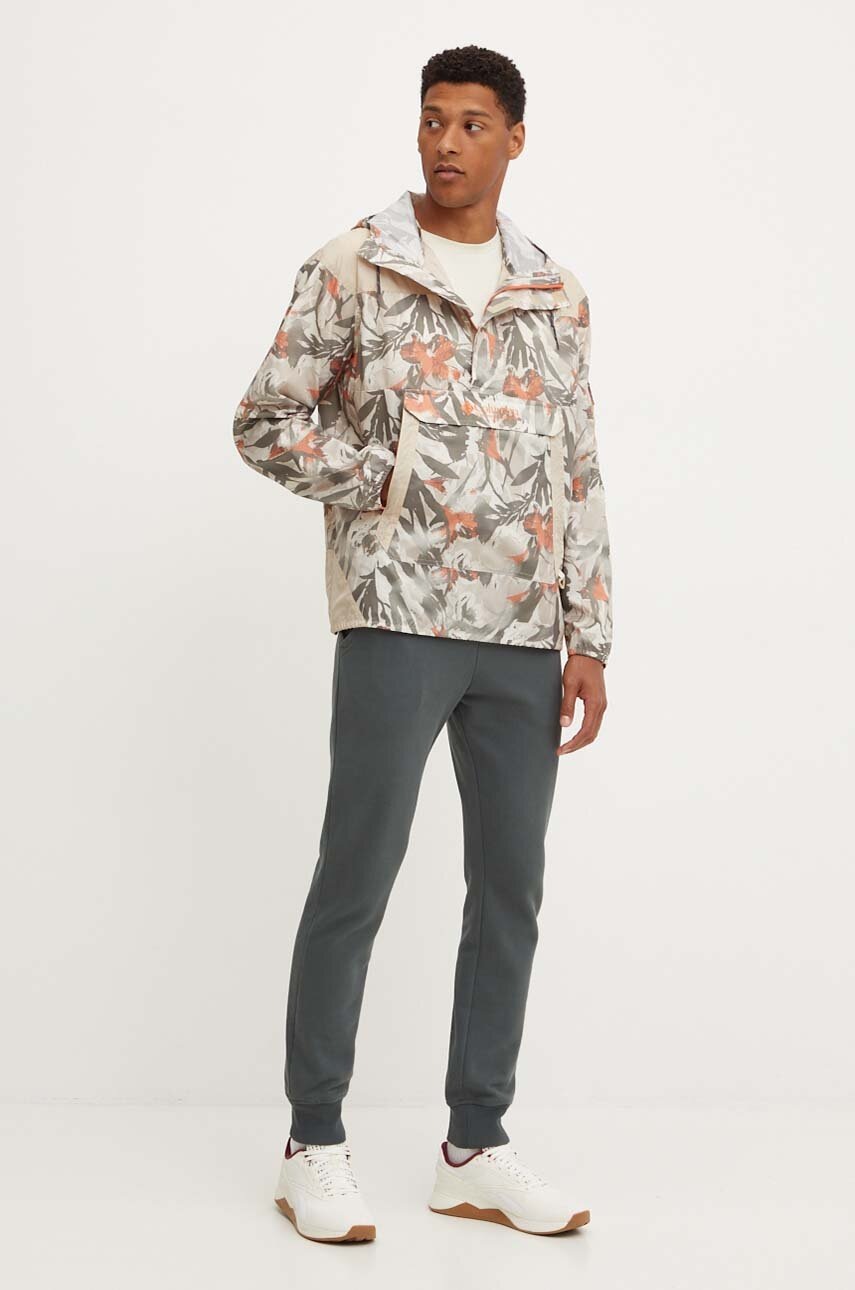 Футболка Fjallraven 1960 Logo T-shirt чоловіча колір бежевий з принтом F87313.113 