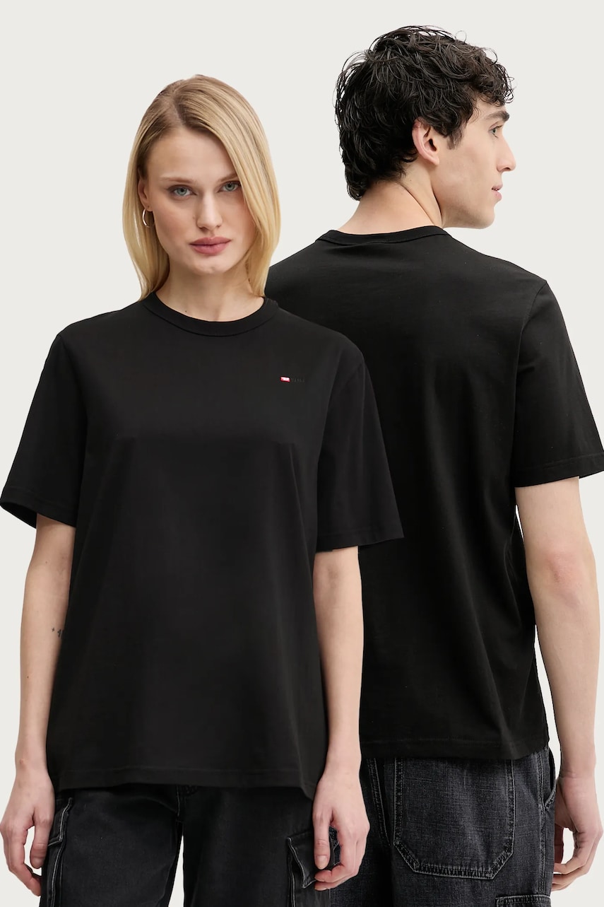 Diesel tricou din bumbac T-ADJUST-MICRODIV T-SHIRT culoarea negru, cu imprimeu, A14931.0NIAX Diesel tricou din bumbac T-ADJUST-MICRODIV T-SHIRT culoarea negru, cu imprimeu, A14931.0NIAX