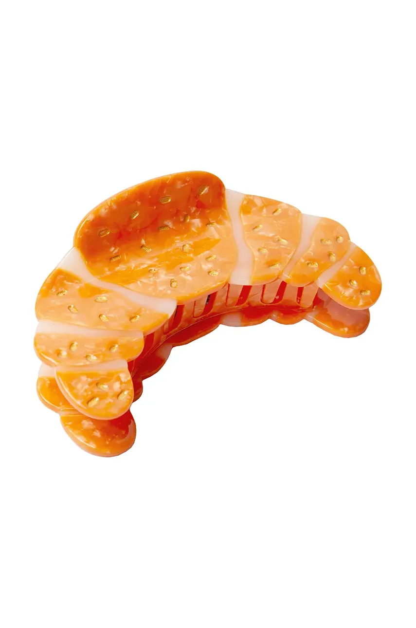 Levně Sponka do vlasů Eat My Socks Croissant oranžová barva
