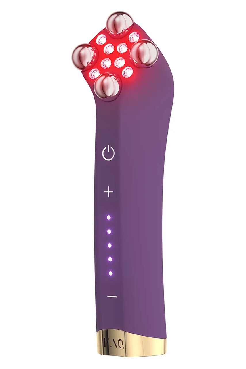 FOREO dispozitiv de modelare a feței cu LED și microcurent dublu FAQ 401 culoarea violet