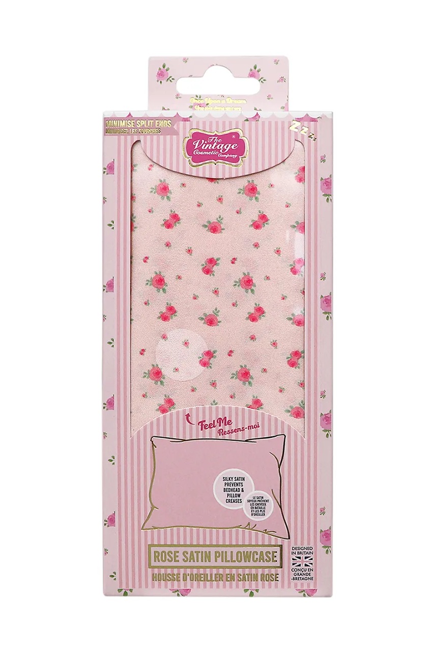 Сатиновая наволочка для подушки The Vintage Cosmetics Company Rose Pillowcase 75 x 50 cm цвет розовый