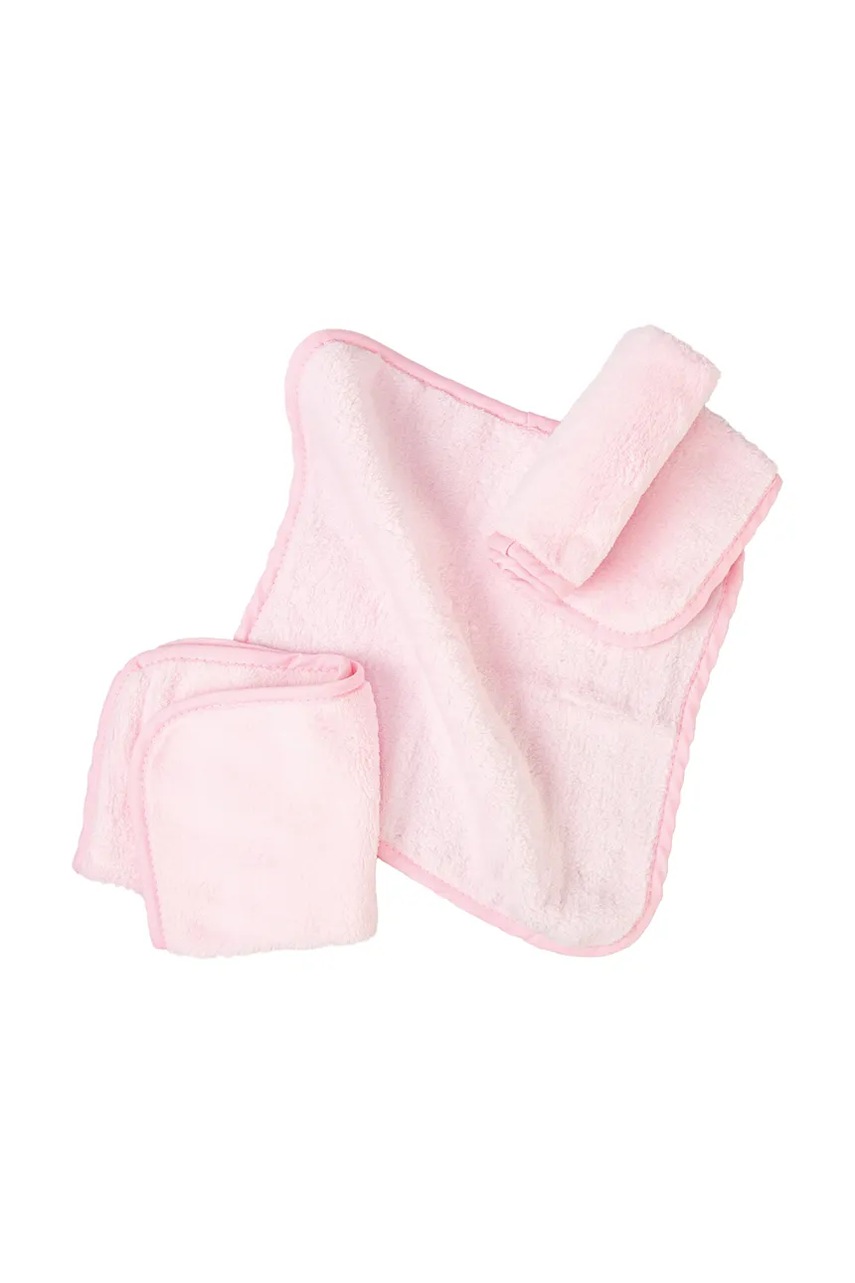 Σετ μαντηλάκια ντεμακιγιάζ The Vintage Cosmetics Company Make-up Removing Cloths 3-pack χρώμα: ροζ φωτογραφία