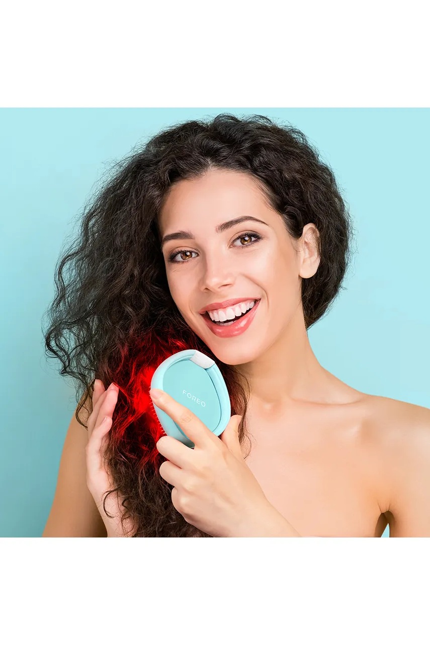 Προηγμένη βούρτσα μαλλιών με φωτισμό led FOREO Flip Play Advanced χρώμα: μπλε φωτογραφία