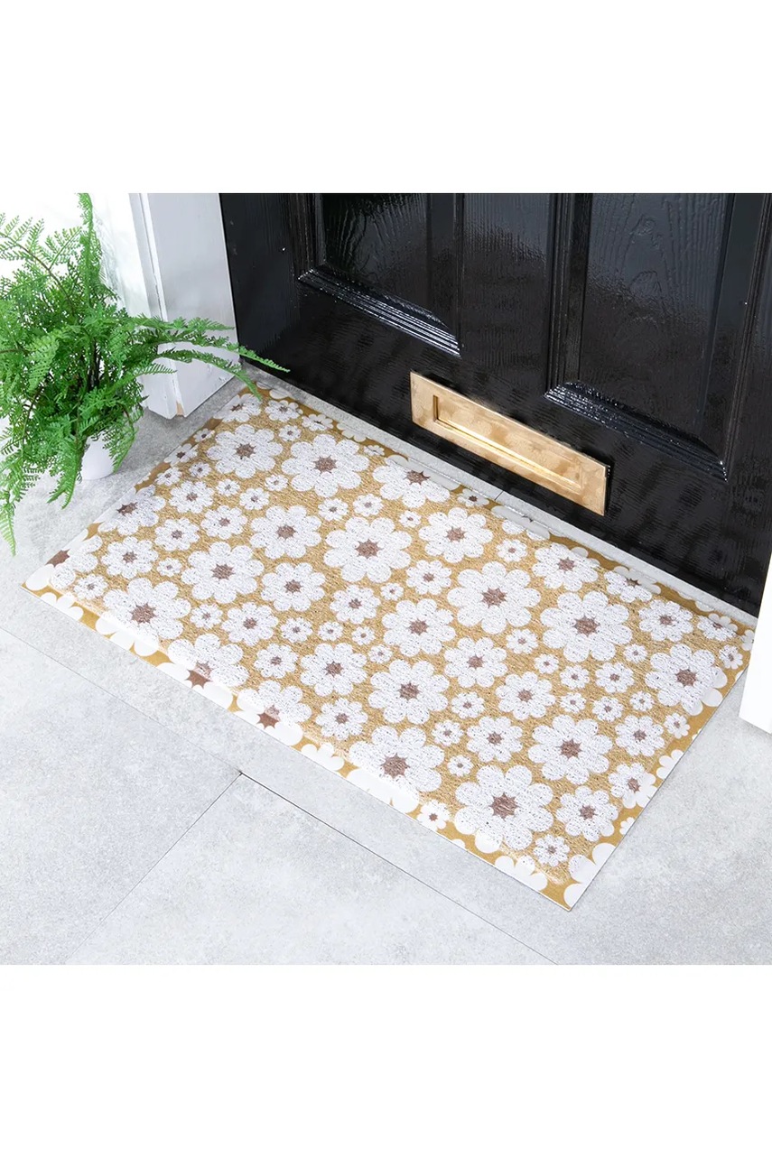 Χαλάκι Artsy Doormats Gren Cream Flowers 70 x 40 cm φωτογραφία