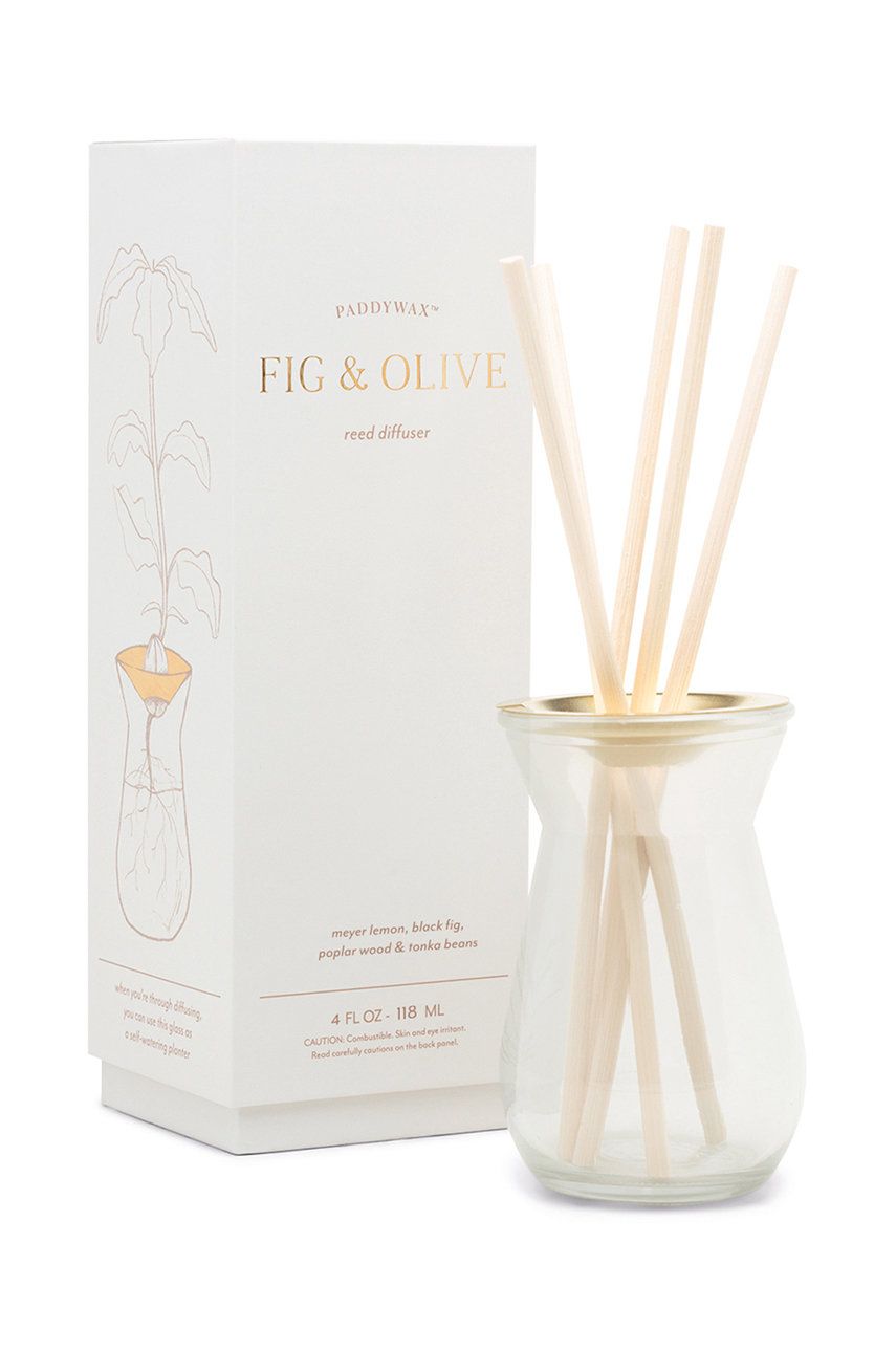 Paddywax Aroma difuzér Fig & Olive 118 ml - vícebarevná -  Sklo