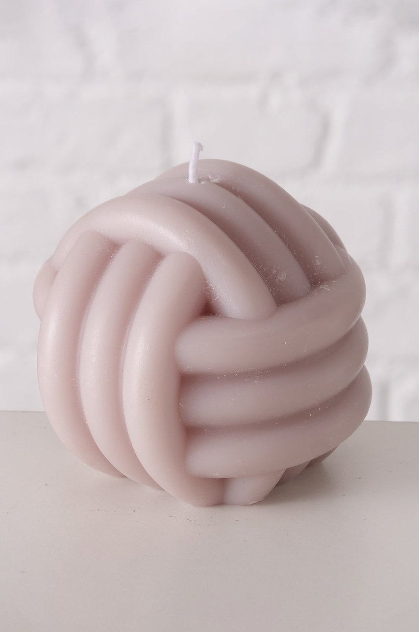 

Boltze Свещ без аромат Knot, Сив
