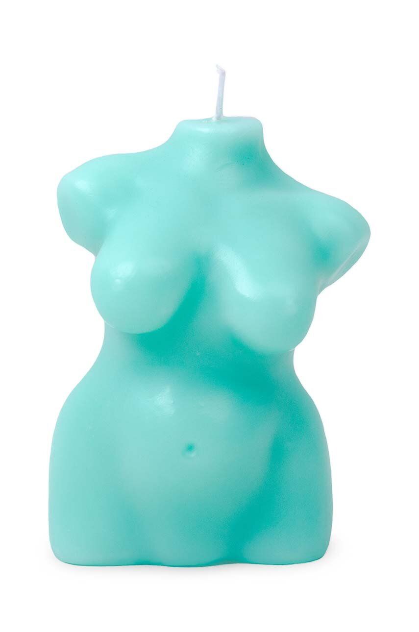 Dekorativní svíčka Helio Ferretti Feminine Body - tyrkysová -  vosk