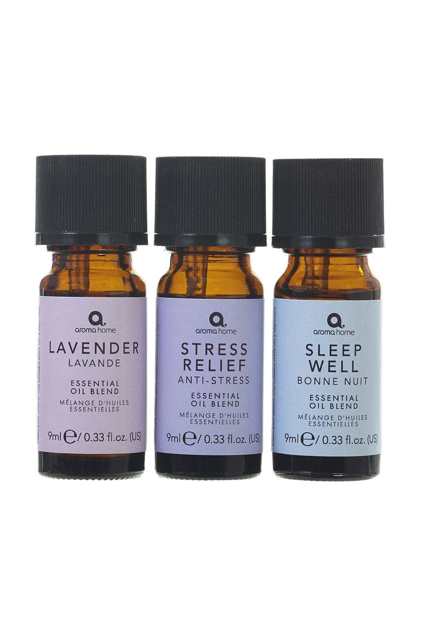 Sada esenciálních olejů Aroma Home Favourites Essential Oil Blends 3-pack - vícebarevná -  Sklo