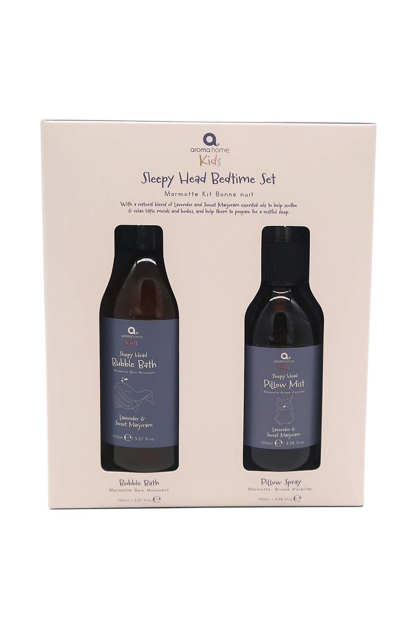 Sada pěny do koupele a spreje na polštář Aroma Home Sleepy Head Bedtime Set 150 + 100 ml - vícebarev