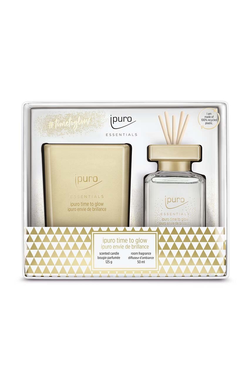 Ipuro difuzor de aromă și set de lumânări Time To Glow 50 ml