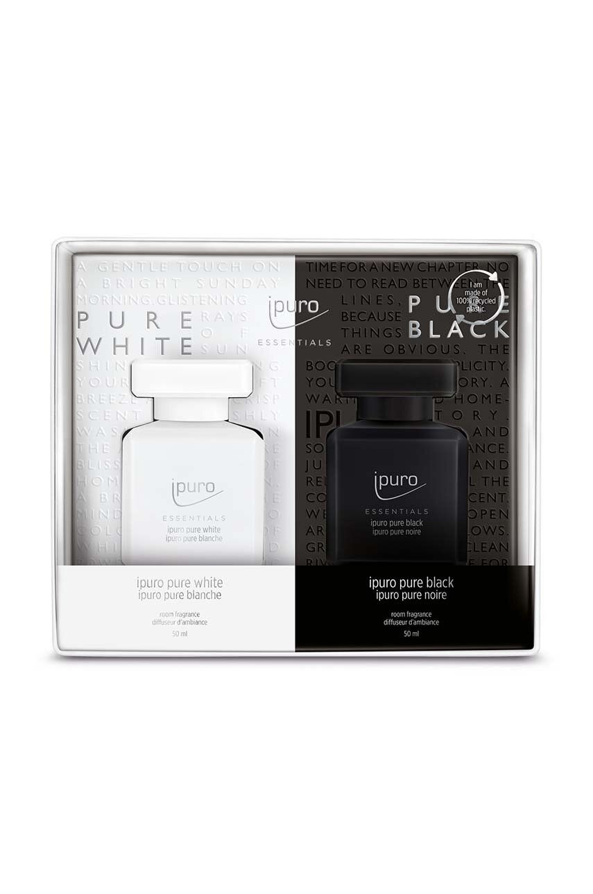 Ipuro kit difuzor de aromă Pure White/Pure Black 2x50 ml 2-pack