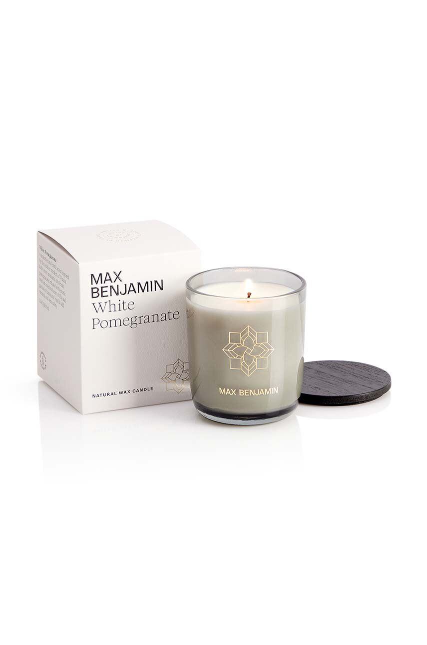 Vonná svíčka Max Benjamin White Pomegranete 210 g - bílá - Sklo