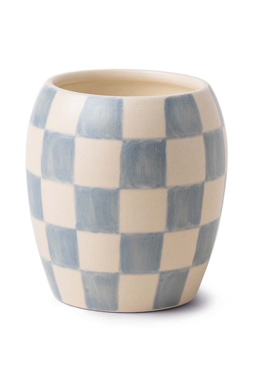 Vonná sójová svíčka Paddywax Checkmate Cotton & Teak 311 g - vícebarevná - Keramika