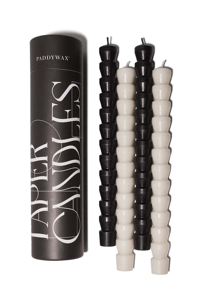 Paddywax Set De Lumânări Black & White 4-pack