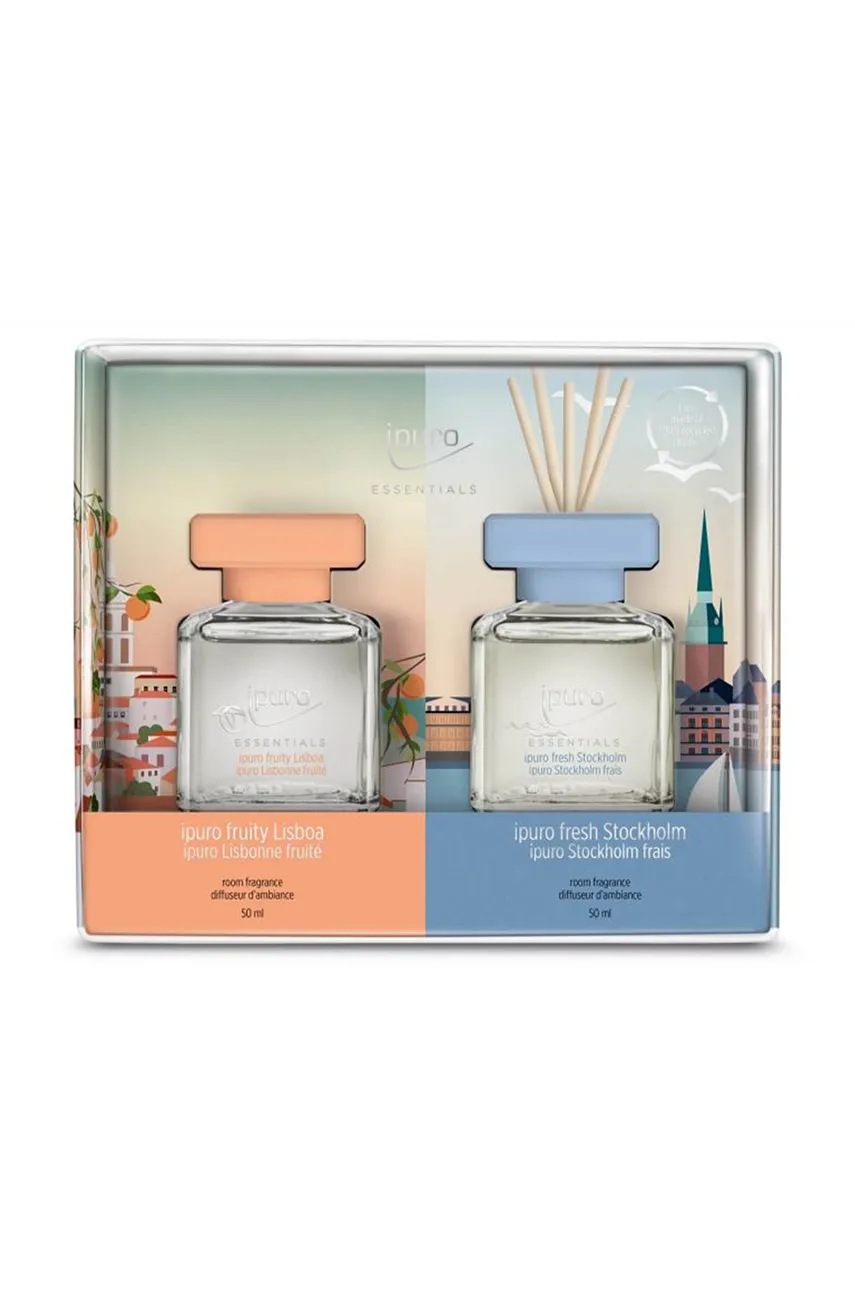 

Комплект арома дифузер Ipuro Stockholm / Lisboa 2 x 50 ml, Многоцветен