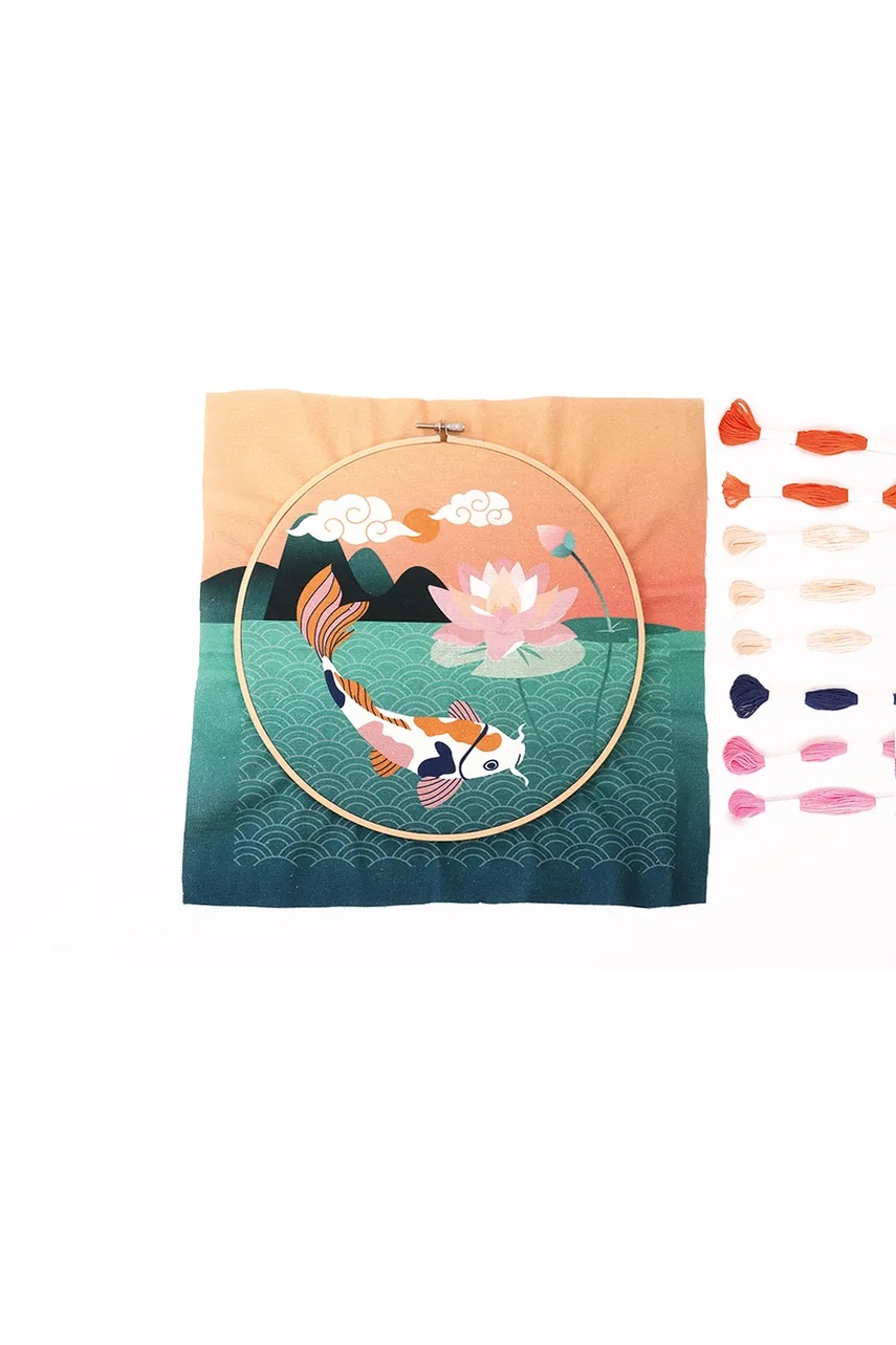 Κιτ κεντήματος Graine Creative Kit Punch Needle Carpe Koi χρώμα: πολύχρωμο, 0 φωτογραφία