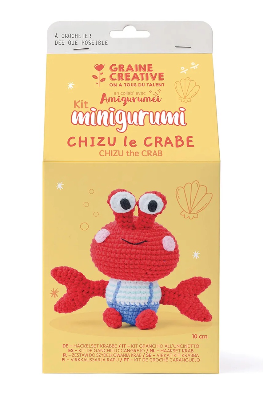 Graine Creative set DIY de croșetat o jucărie Kit Amigurumi 10 cm multicolor