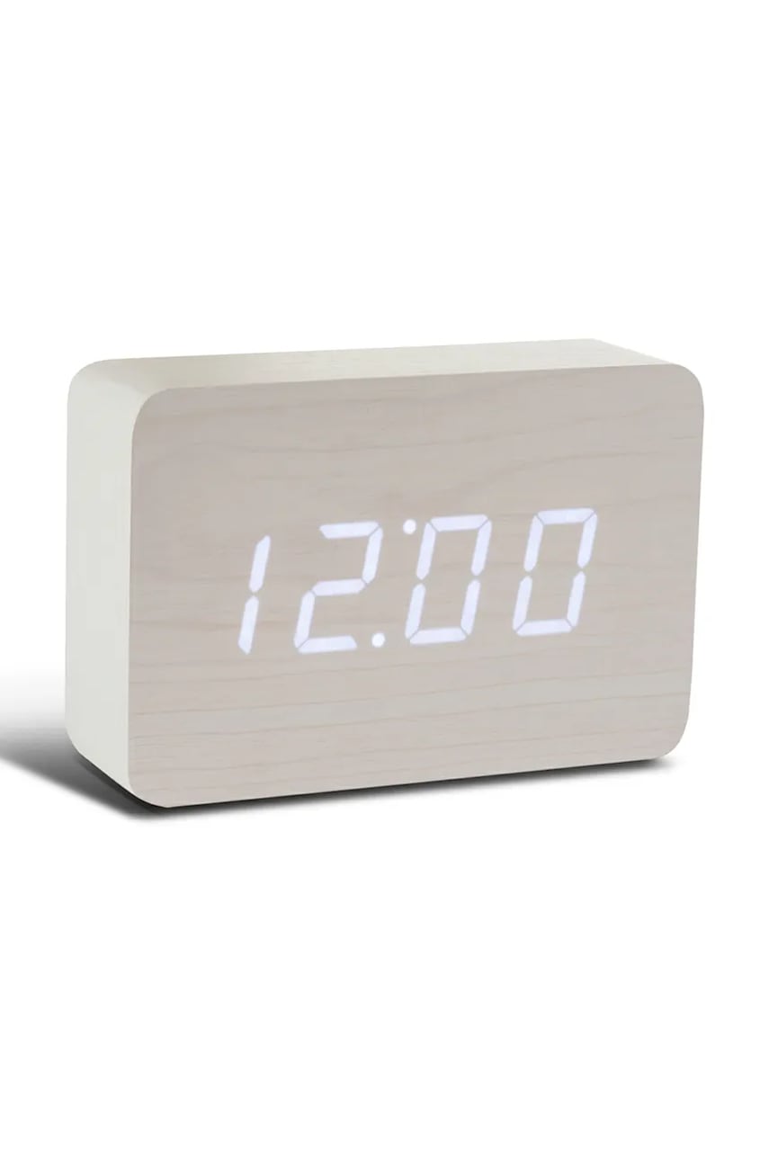 Gingko Design ceas led Brick White Click Clock culoarea alb Gingko Design ceas led Brick White Click Clock culoarea alb