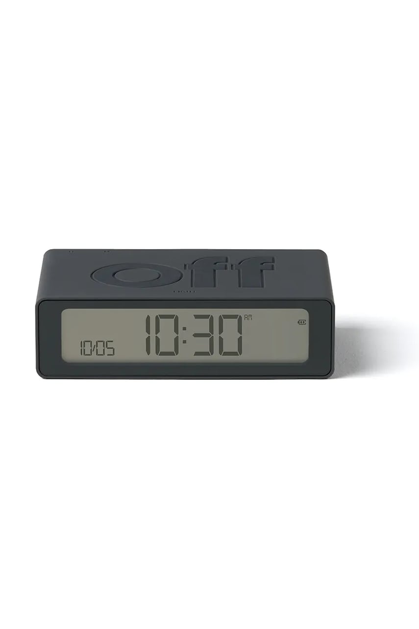 Lexon ceas cu alarmă reversibil Flip Mini culoarea gri, 0