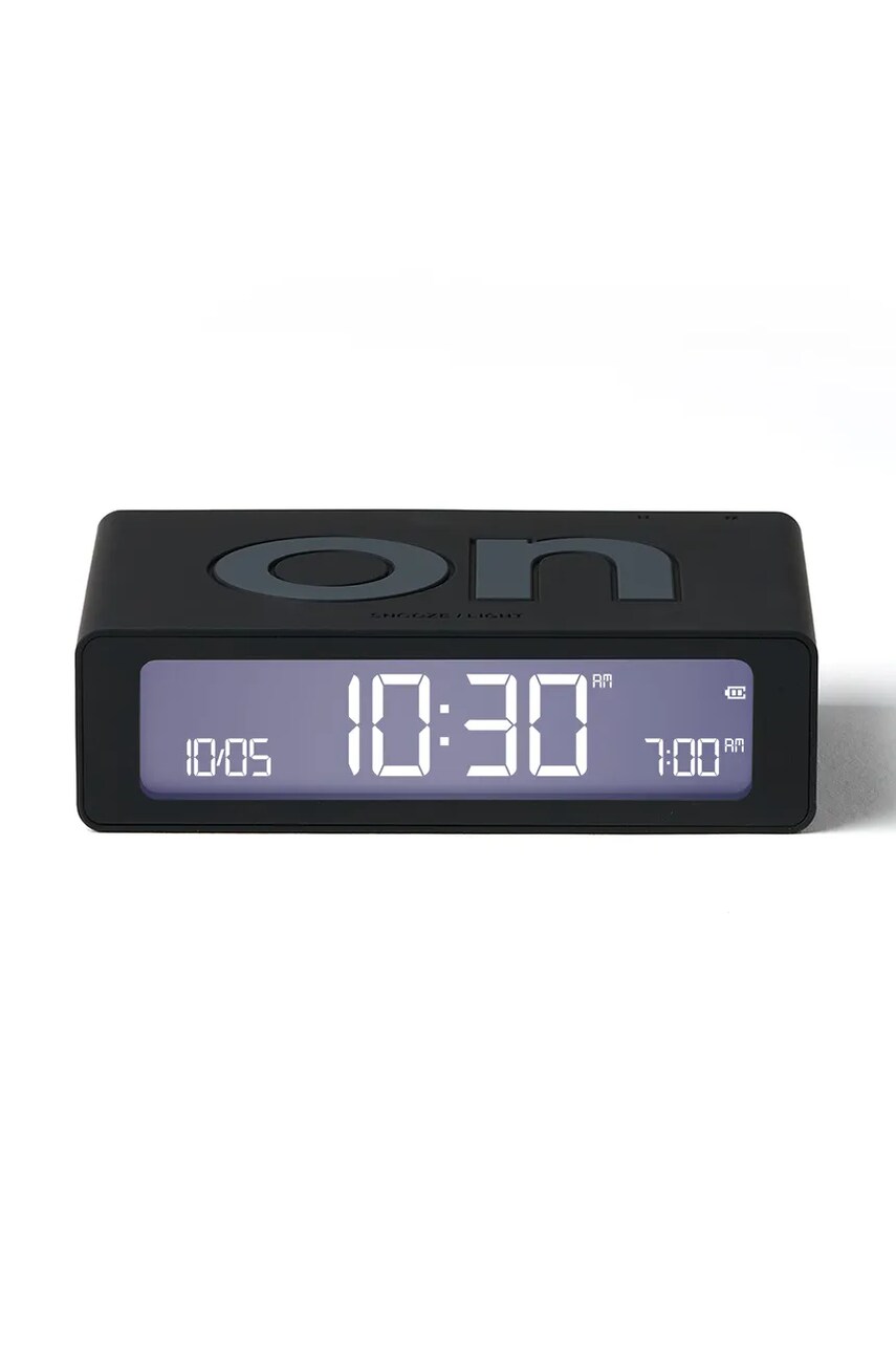 Lexon ceas cu alarmă reversibil Flip Mini culoarea negru