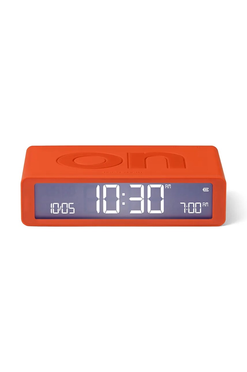 Lexon ceas cu alarmă reversibil Flip Classic culoarea portocaliu