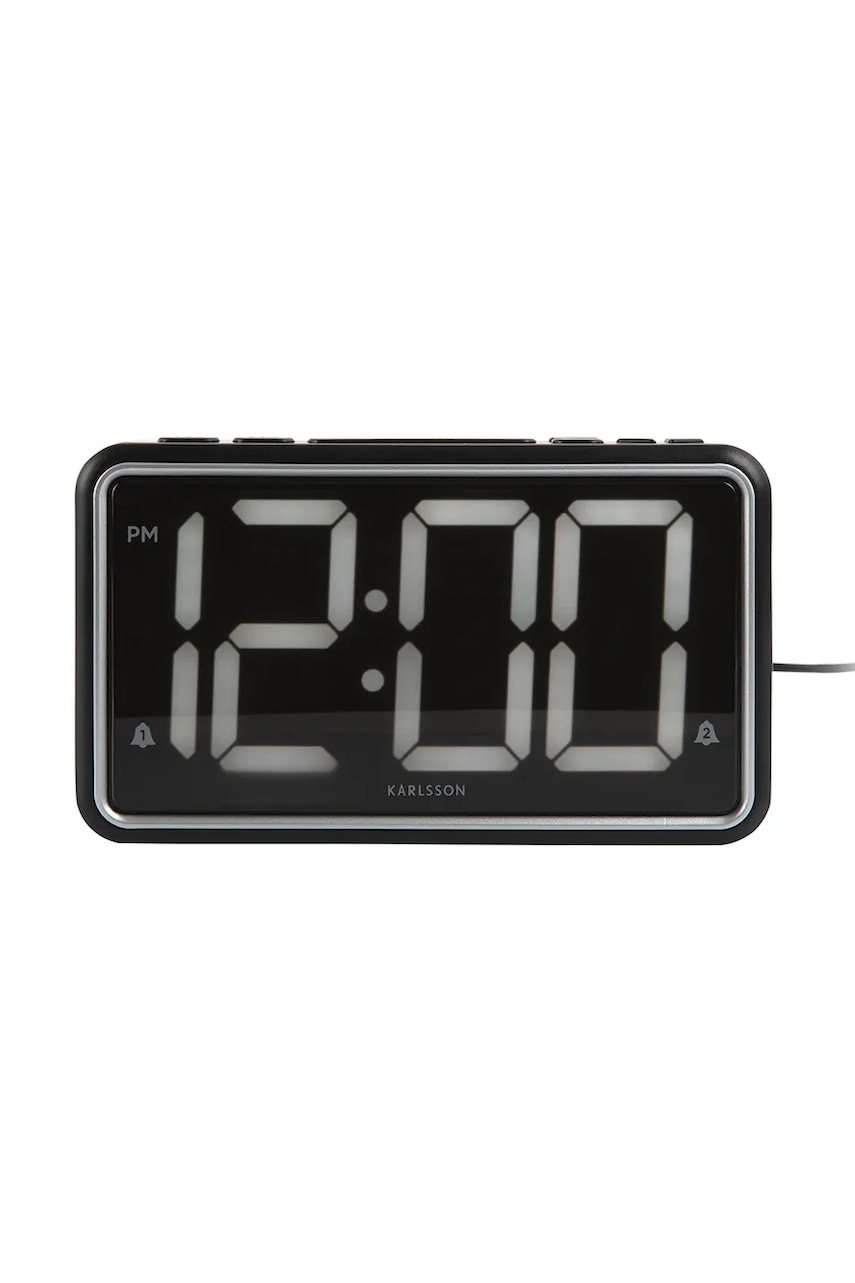 Karlsson ceas cu alarmă New Retro culoarea negru
