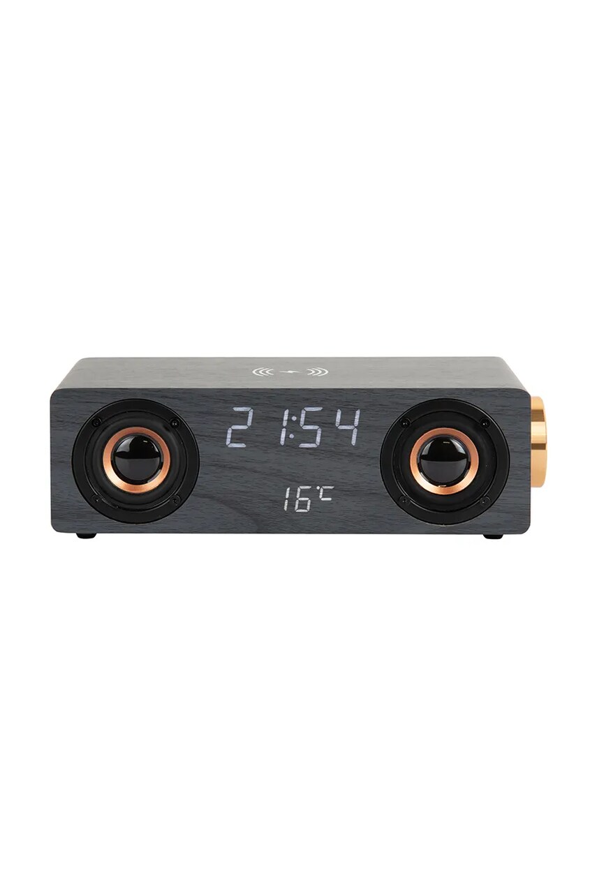 Levně Budík Karlsson Classic BT Speaker šedá barva