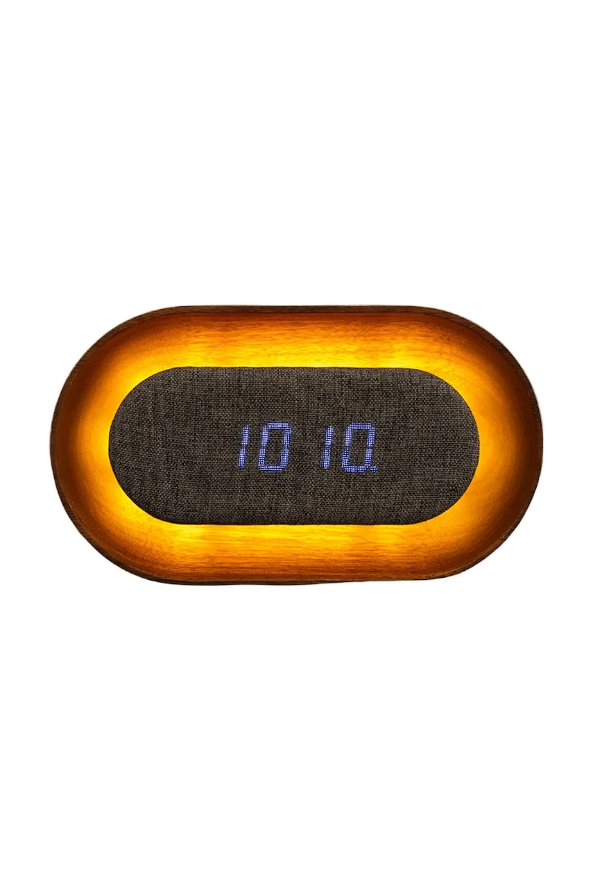 Gingko Design ceas cu alarmă led Lumos 15 cm culoarea maro