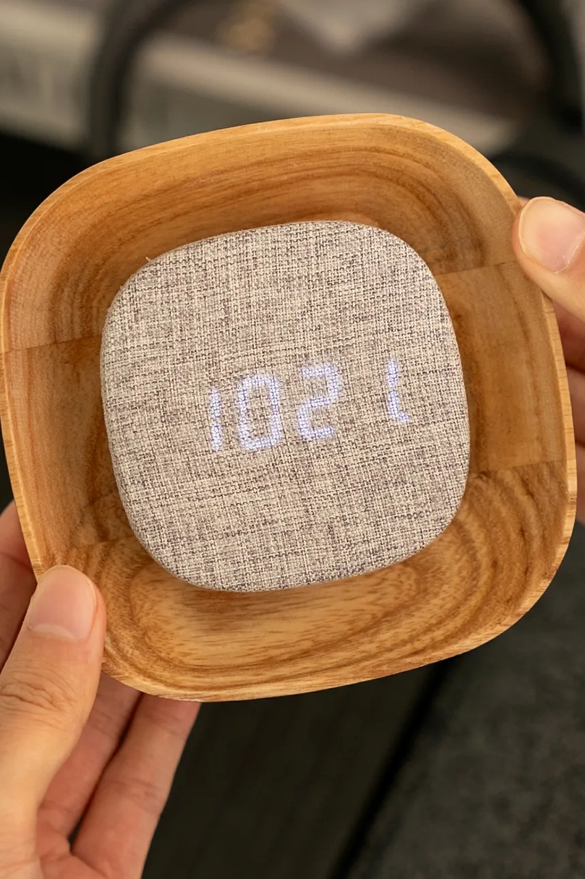 Ξυπνητήρι led Gingko Design Lumos 12,5 cm χρώμα: άσπρο φωτογραφία